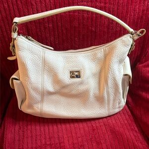 Dooney & Bourke White Leather Hobo Shoulder Bag